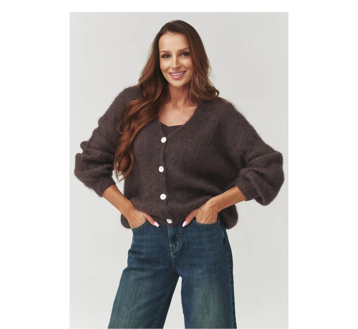 Svetr na zapínání  model 219736 Makadamia