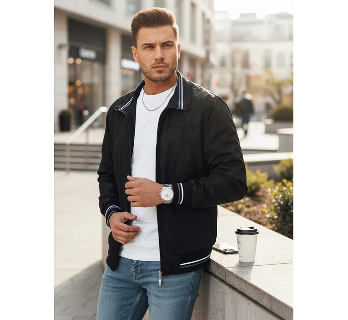 Pánská přechodná bunda černá FashionStreet TX4675 Pánská přechodná bunda černá FashionStreet TX4675