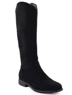 Černé ažurové dámské boty model 21905533 - S.Barski