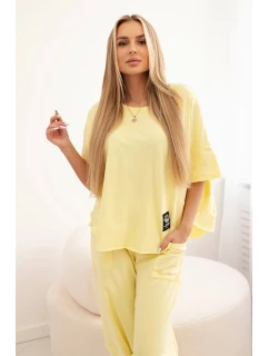 Bavlněný komplet halenka + kalhoty model 21903406 - K-Fashion