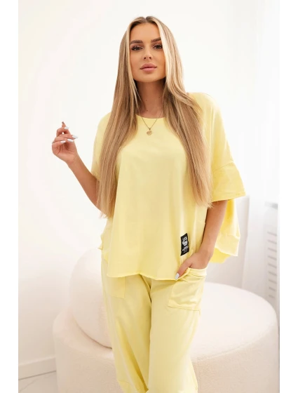 Bavlněný komplet halenka + kalhoty model 21903406 - K-Fashion