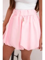 Dámská viskózová sukně balónová s gumou v pase cukrově růžová Dámská viskózová sukně balónová s gumou v pase cukrově růžová