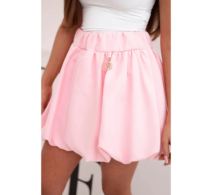 Dámská viskózová sukně balónová s gumou v pase cukrově růžová Dámská viskózová sukně balónová s gumou v pase cukrově růžová
