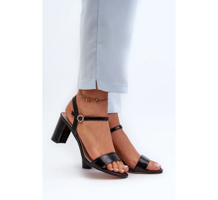 Černé Sandály Na Podpatku model 21657930 - EVENTO