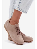 Dámské béžové barefoot boty z přírodní semiš model 22368257 - Zazoo Dámské béžové barefoot boty z přírodní semiš model 22368257 - Zazoo