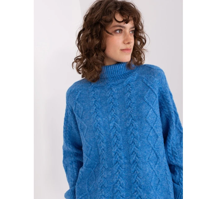 Sweter AT SW niebieski model 19011768 - FPrice Sweter AT SW niebieski model 19011768 - FPrice