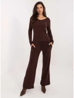 Sweter SM SW model 21771760 ciemny brązowy - FPrice Sweter SM SW model 21771760 ciemny brązowy - FPrice