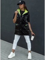 Dámská prošívaná dlouhá vesta MAYLO černá FashionStreet TY4521