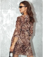 Dámské šaty FELIIA v jedné velikosti s leopardím potiskem FashionStreet EY2540