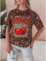 Dámské tričko oversize v barvě ZESTSTYLE beige Dstreet RY2841