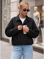 Krótka kurtka damska przejściowa czarna model 22350766 - FashionStreet Krótka kurtka damska przejściowa czarna model 22350766 - FashionStreet