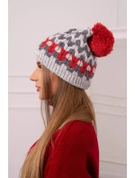 Dámská čepice Laila K283 light grey+graphite Dámská čepice Laila K283 light grey+graphite