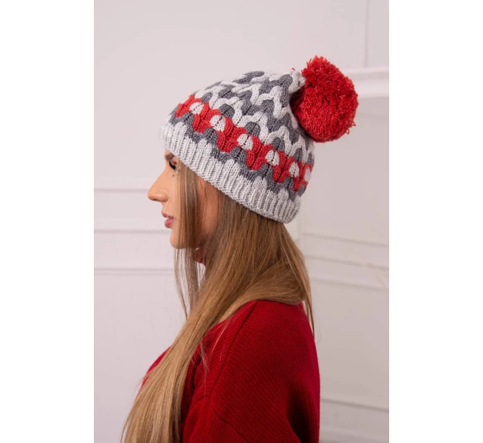 Dámská čepice Laila K283 light grey+graphite Dámská čepice Laila K283 light grey+graphite