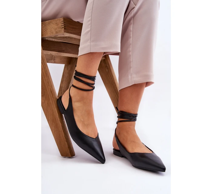 Dámské vázané baleríny Černá model 21622299 - Boto