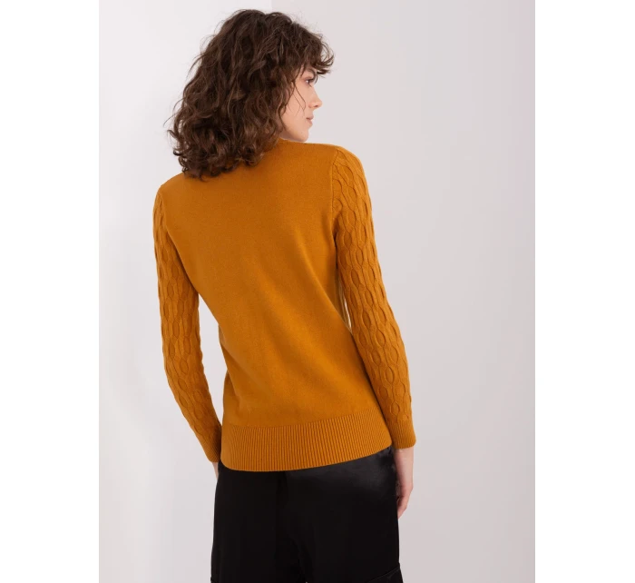 Sweter AT SW  ciemny żółty model 19014840 - FPrice