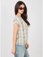 T shirt D12110M02646F jasny beżowy T shirt D12110M02646F jasny beżowy