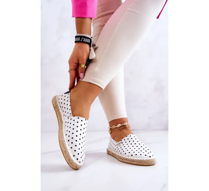 Dámské módní espadrilky Polka Dots Big Star - bílé