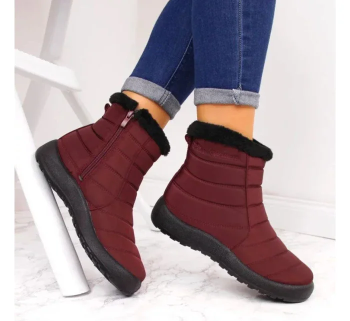 Dámské nepromokavé sněhové boty Vínová NEWS model 19368052 - Inello Dámské nepromokavé sněhové boty Vínová NEWS model 19368052 - Inello