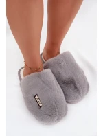 Dámské huňaté pantofle – šedé Belinna Dámské huňaté pantofle – šedé Belinna