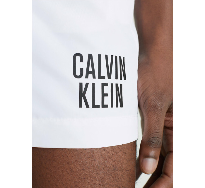 Pánské plavky Double Waistband Swim Shorts Intense Power KM0KM00740YCD bílá - Calvin Klein