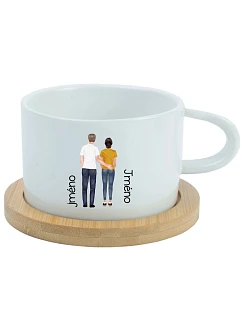 Personalizovaný keramický hrníček "MAKRONKA" s párem