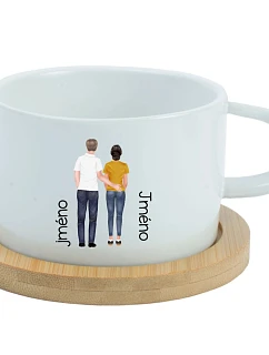 Personalizovaný keramický hrníček "MAKRONKA" s párem