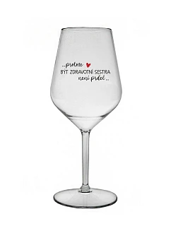 PROTOŽE BÝT  NENÍ PRDEL čirá nerozbitná sklenice na víno 470 ml model 22103341 - Giftela