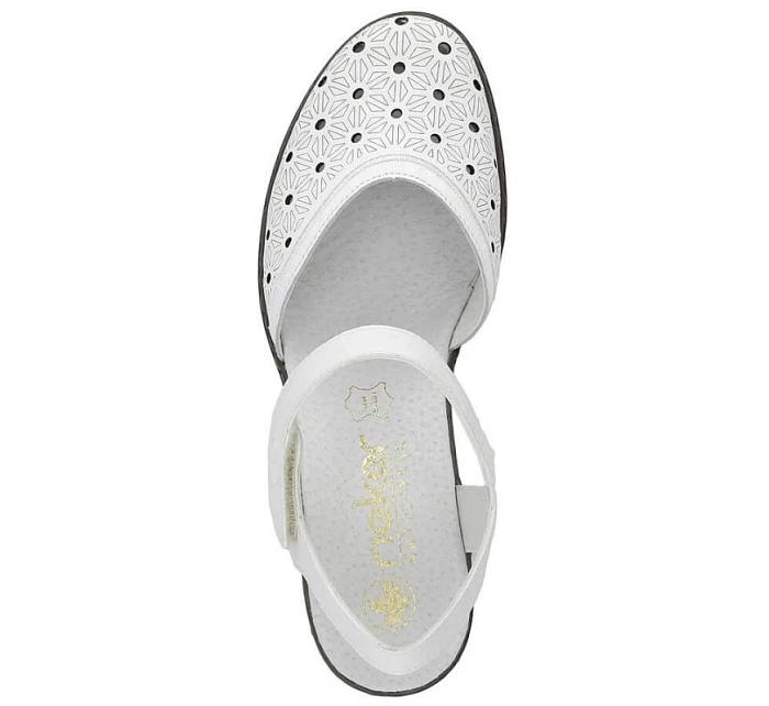 Kožené pohodlné sandály W model 22066508 white - Rieker
