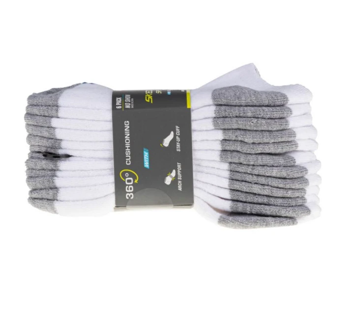 Skechers 6ks ponožek No Show S108264-WHT