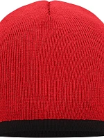 Daiber MB 7584 Pletená čepice s kontrastním lemem 03.7584 red/black