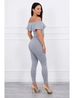 Sada s volánkem šedá