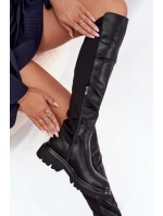 dámské kozačky z eko kůže černé model 21710947 - Boto