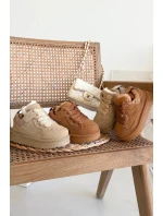 Dětské tenisky vyhřívané plyšovým kožíškem Béžové Mireen Dětské tenisky vyhřívané plyšovým kožíškem Béžové Mireen