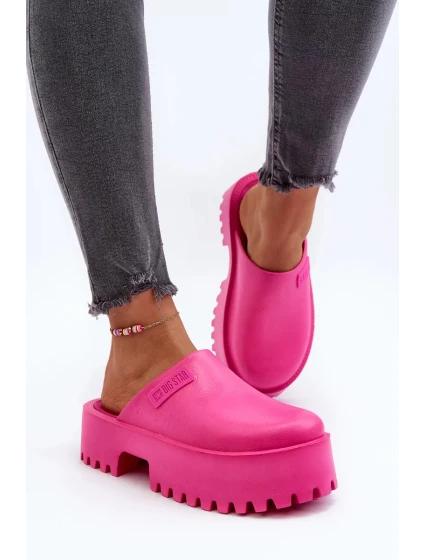 Dámské žabky na masivní podrážce Big Star model 20434757 Fuchsia - Big Star Shoes