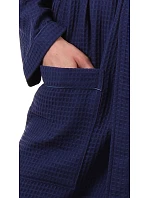 Dámský vaflový župan s kapucí Vestis Saimaa Midnight Sapphire Dámský vaflový župan s kapucí Vestis Saimaa Midnight Sapphire