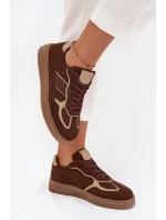 Nízké dámské tenisky hnědé Brenelle