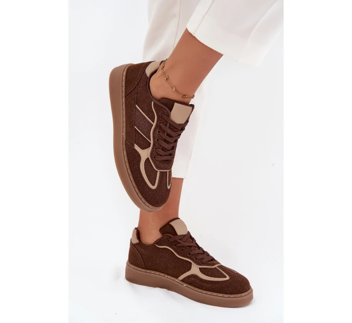 Nízké dámské tenisky hnědé Brenelle