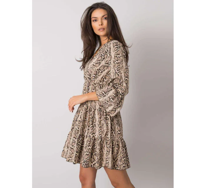 Šaty DHJ SK 8777B 1.11P černá a béžová