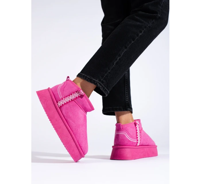 Trendy sněhule růžové dámské platforma Trendy sněhule růžové dámské platforma