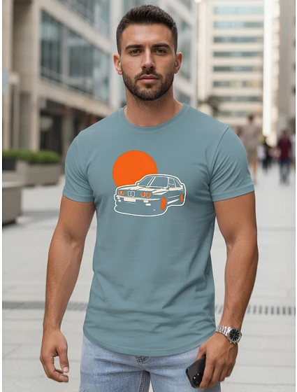 Pánské tričko s potiskem automobilů FashionStreet NX5091R Pánské tričko s potiskem automobilů FashionStreet NX5091R