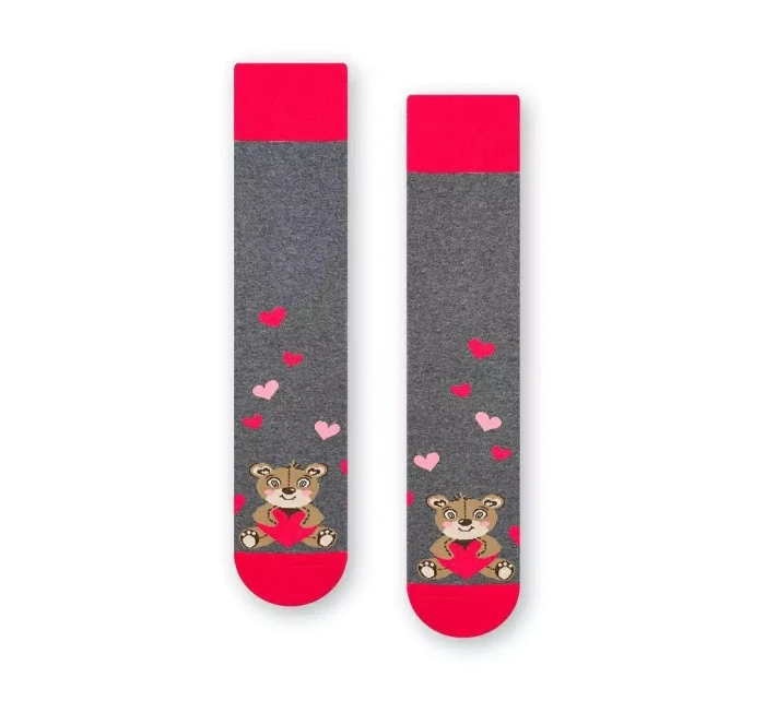 Vzorované pánské ponožky Steven art.136 Srdíčka