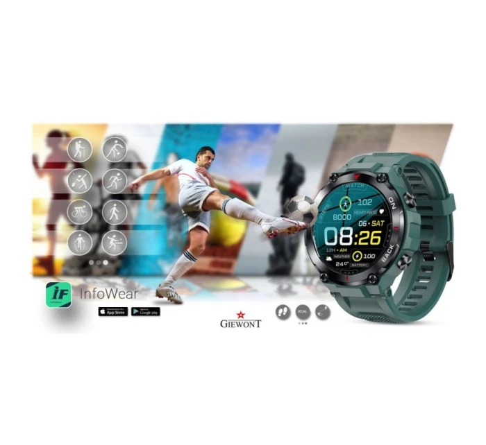 GIEWONT Pioneer GPS smartwatch GW460-2 - Sea Green