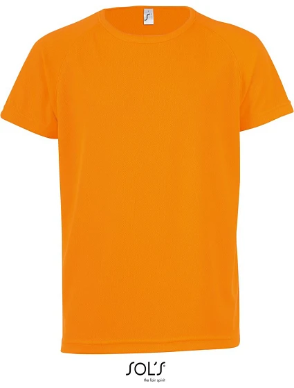 SOL'S Sporty Kids Dětské raglánové sportovní tričko 25.1166 neon orange SOL'S Sporty Kids Dětské raglánové sportovní tričko 25.1166 neon orange
