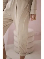 Souprava Punto Milano Winter Hoodie + kalhot béžový