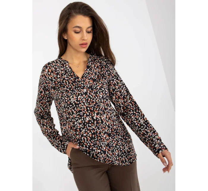 Halenka D73771M11081A černá a béžová