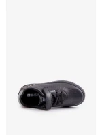 Dětské Tenisky z Eko Kůže na Suchý Zip Big Star Černé Dětské Tenisky z Eko Kůže na Suchý Zip Big Star Černé