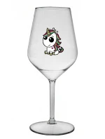 DUHOVÝ JEDNOROŽEC - čirá nerozbitná sklenice na víno 470 ml