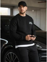 Pánská mikina s potiskem černá Dstreet BX5947 Pánská mikina s potiskem černá Dstreet BX5947