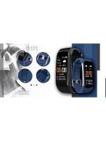 GIEWONT Smartwatch černé a námořnické modré 2 pruhy GW200-6 GIEWONT Smartwatch černé a námořnické modré 2 pruhy GW200-6