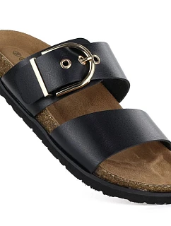 Dámské žabky s přezkou černé model 22097321 - Potocki